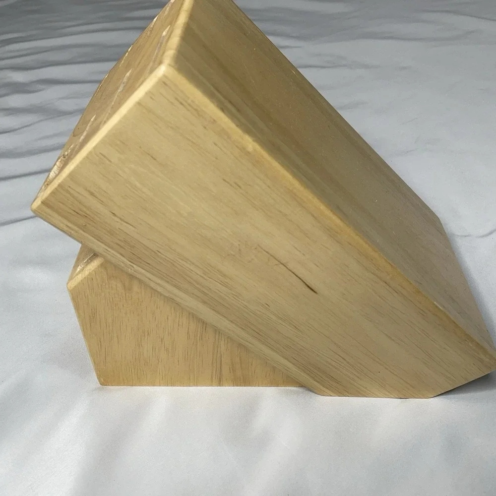 J.A. Henckels 14 Slot Wood Knife Block Oak Finish Cutlery Storage Holder Stand